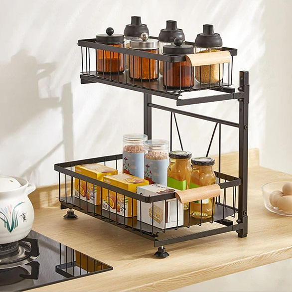 Inilunsad ang 2‑Tier Pull‑Out Kitchen Storage Rack, Nagdadala ng Episyenteng Space-saving Solutions para sa Global Household Kitchens Inilunsad ang 2‑Tier Pull‑Out Kitchen Storage Rack, Nagdadala ng Episyenteng Space-saving Solutions para sa Global Household Kitchens