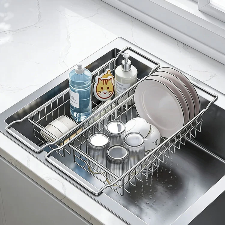 Ano ang Nagiging Mas Mahusay na Kusina ang Extensible Stainless Steel Sink Drain Rack?