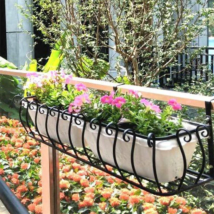 Balcony Weatherproof Iron Flower Pot Stand Balcony Weatherproof Iron Flower Pot Stand