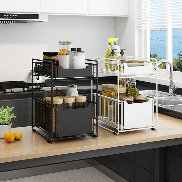 Dual-Tier Multifunctional Kitchen Organizer Dual-Tier Multifunctional Kitchen Organizer