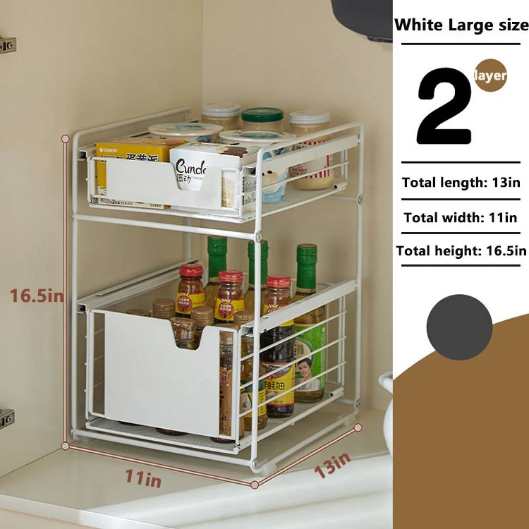 Dual-Tier Multifunctional Kitchen Organizer