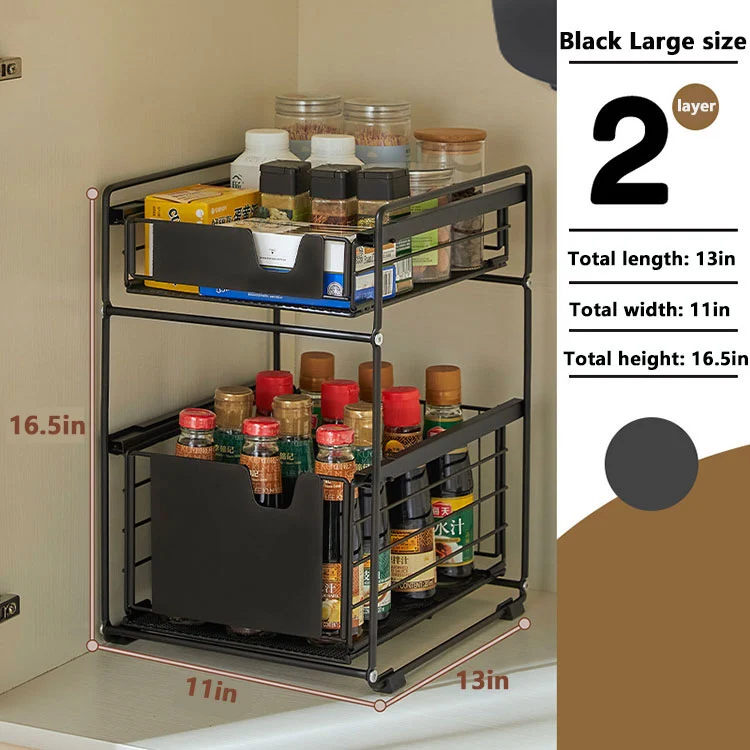 Dual-Tier Multifunctional Kitchen Organizer