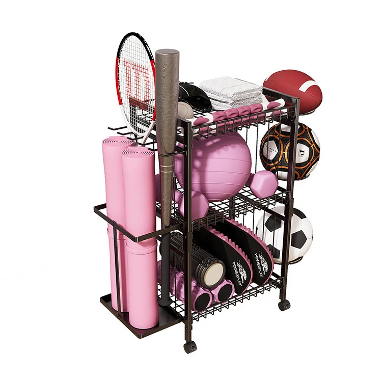 Floor Standing Metal Yoga Mat Storage Rack