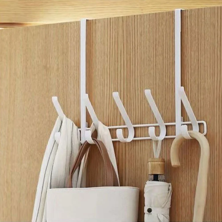 Multi-Hook Metal Over-the-Door Storage Rack Multi-Hook Metal Over-the-Door Storage Rack