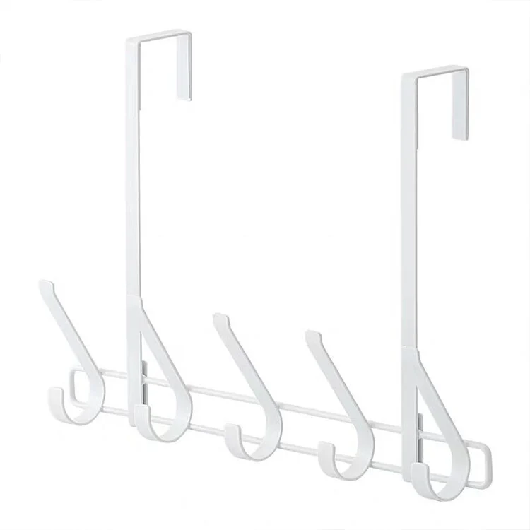 Multi-Hook Metal Over-the-Door Storage Rack