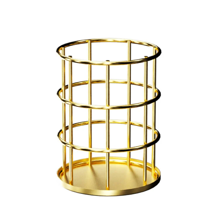 Opisina ng Mesa Metal Pen Holder