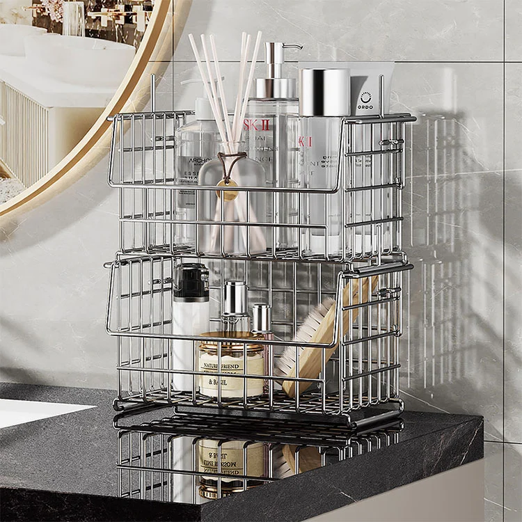 Naaalis na Hindi kinakalawang na Asero sa Banyo Accessory Rack