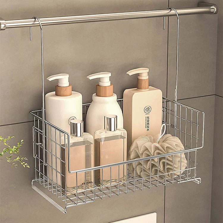 Hindi kinakalawang na Steel Wall-mounted Countertop Dual-purpose Storage Rack Hindi kinakalawang na Steel Wall-mounted Countertop Dual-purpose Storage Rack