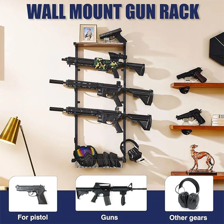 Rack ng Baril na Naka-mount sa Wall Rack ng Baril na Naka-mount sa Wall
